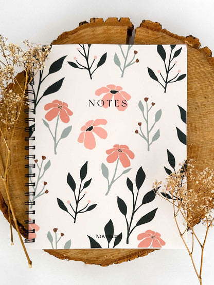 Cahier de notes grand format Flora - Novembre Boutique