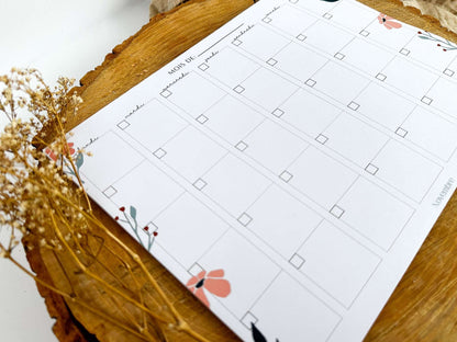 Calendrier aimanté non-daté Flora - Novembre Boutique