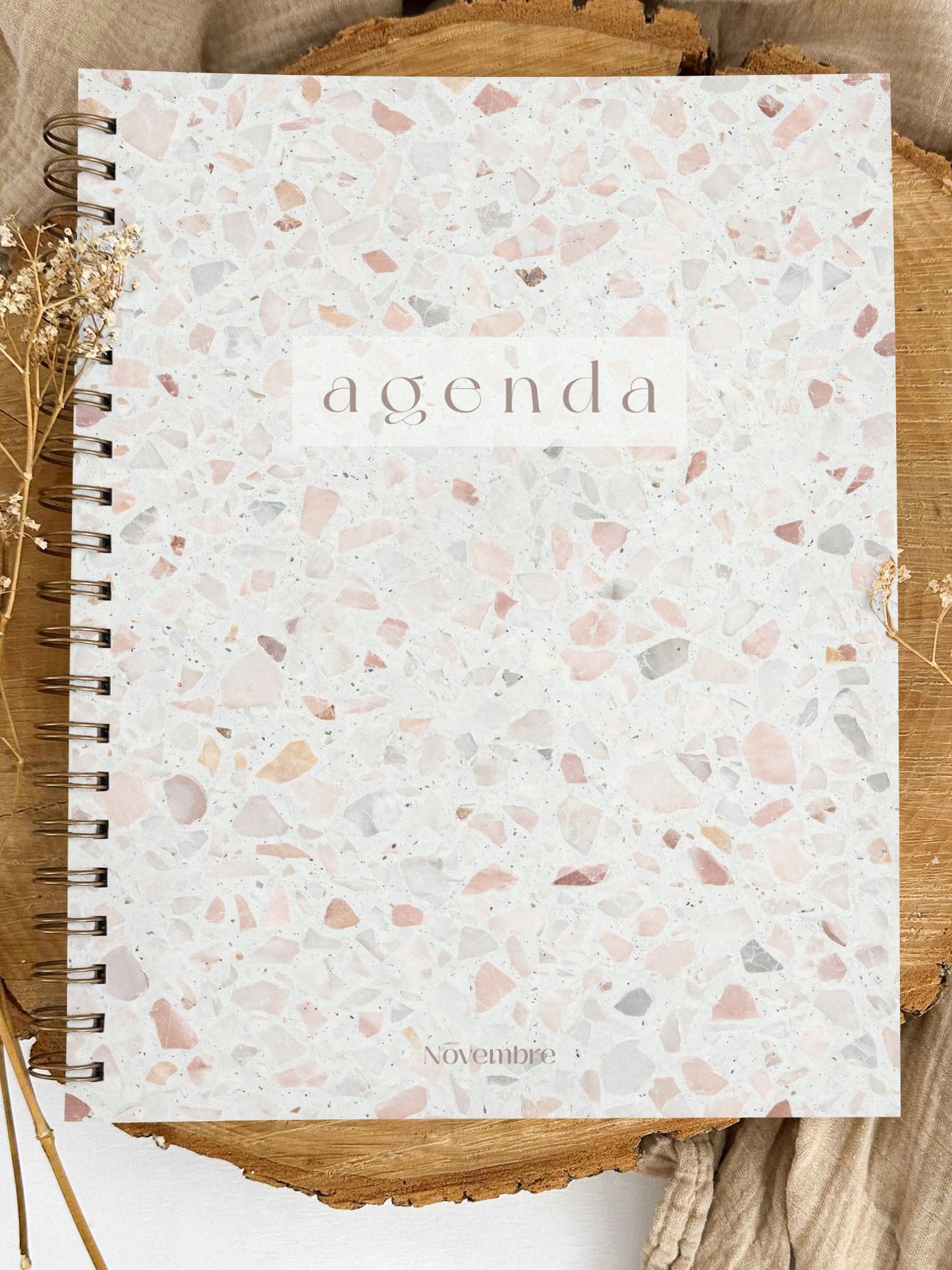 Agenda non-daté 12 mois Porcelaine Grand format