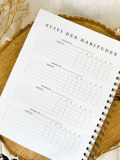 Agenda non-daté 12 mois Boréal Grand format