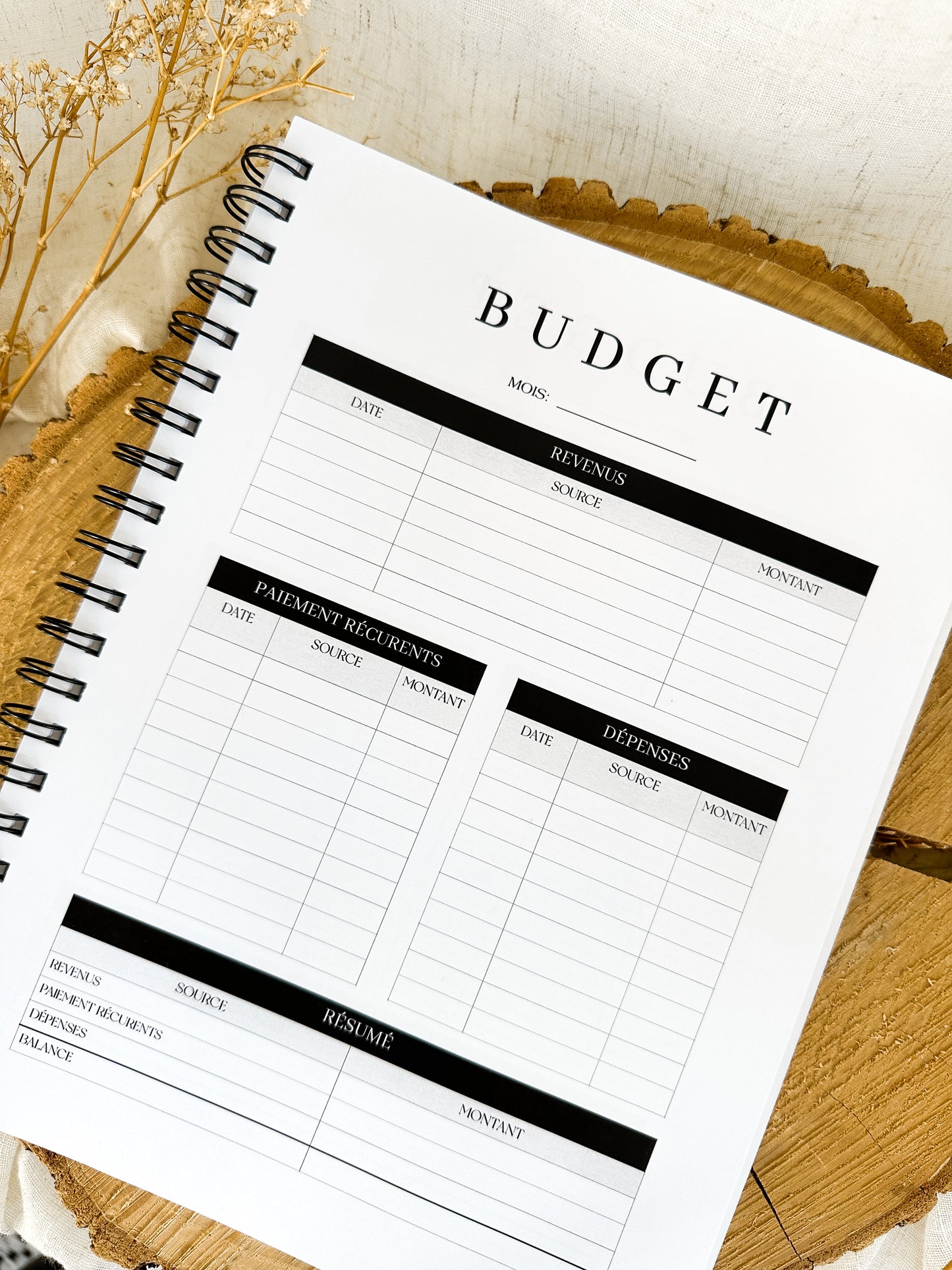 Agenda non-daté 12 mois Boréal Grand format