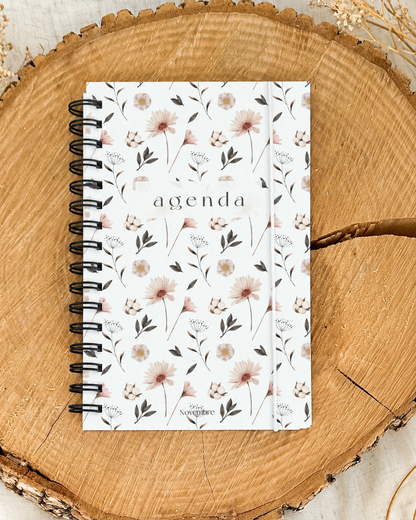 Agenda non-daté 12 mois Fleurs Nordiques Format de poche