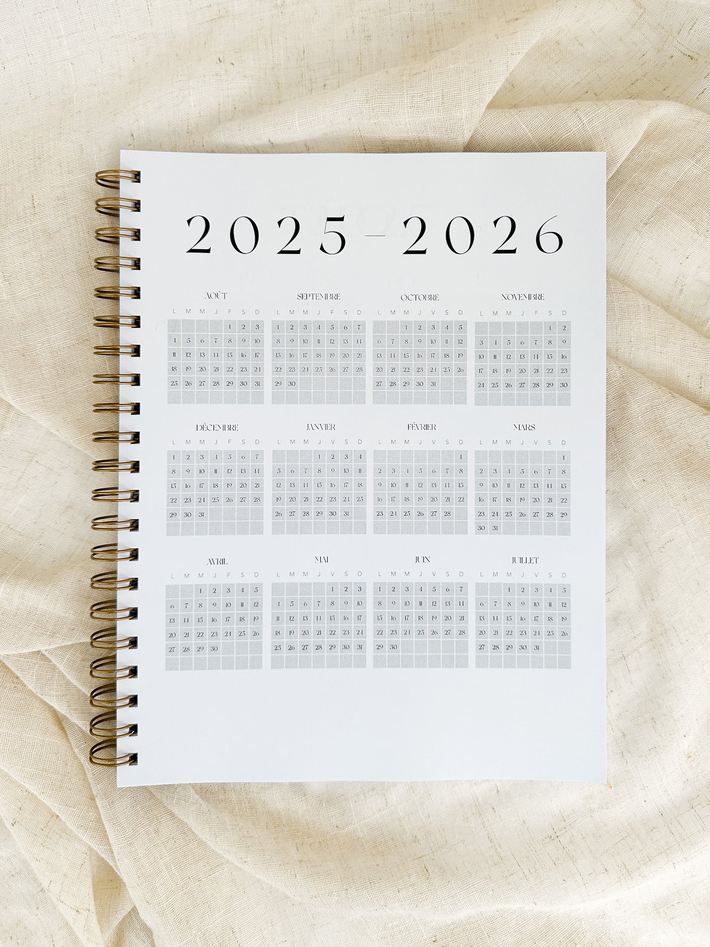 Agenda 2025-2026 grand format Flora