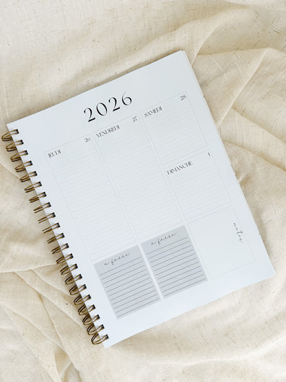 Agenda 2025-2026 grand format Damier d’été