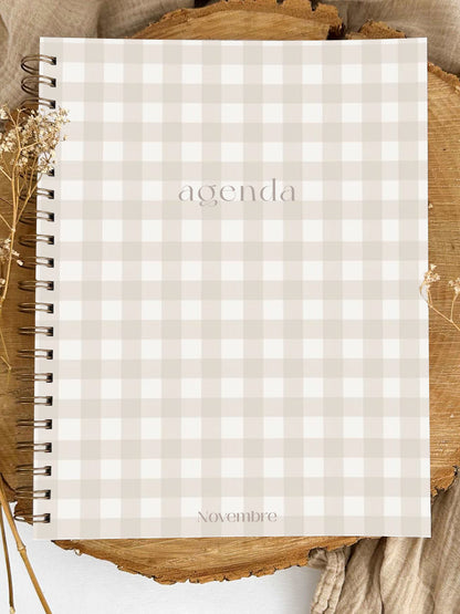 Agenda non-daté 12 mois Damier d'Été