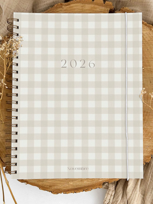 Agenda 2026 Damier d’été Grand format