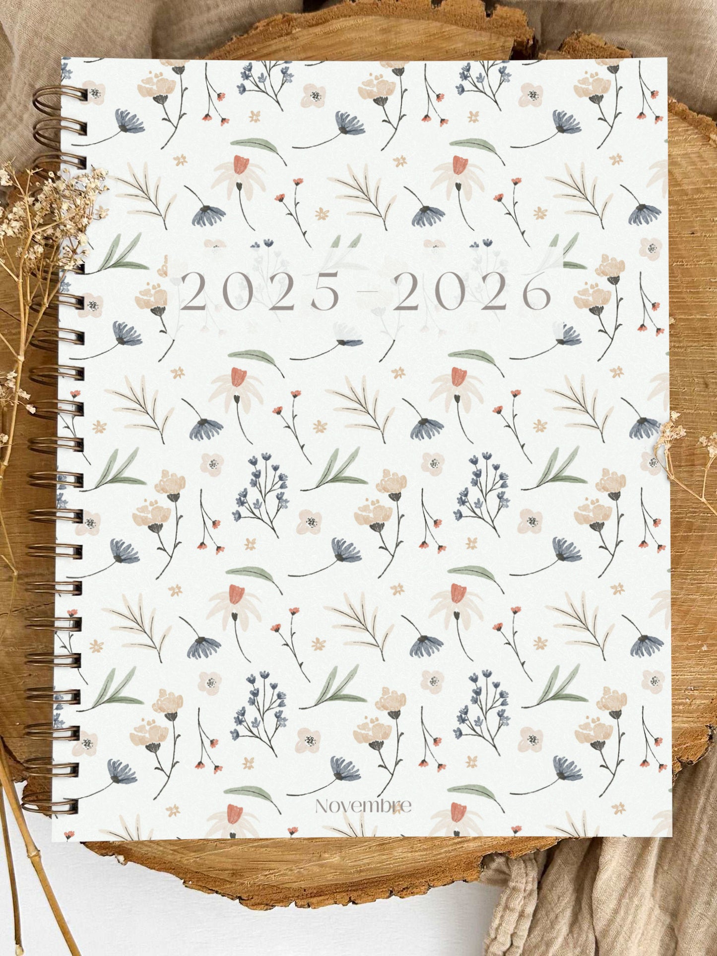 Agenda 2025-2026 grand format Fleuri