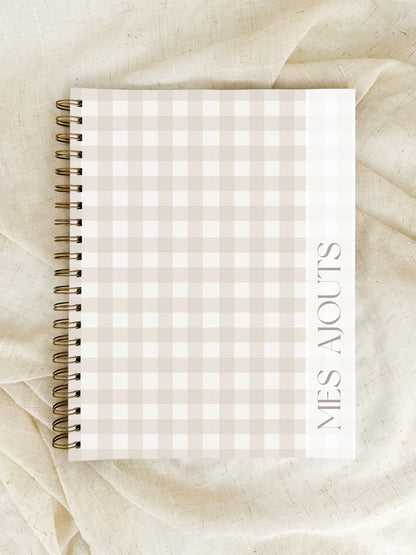 Agenda non-daté 12 mois Damier d'Été Grand format