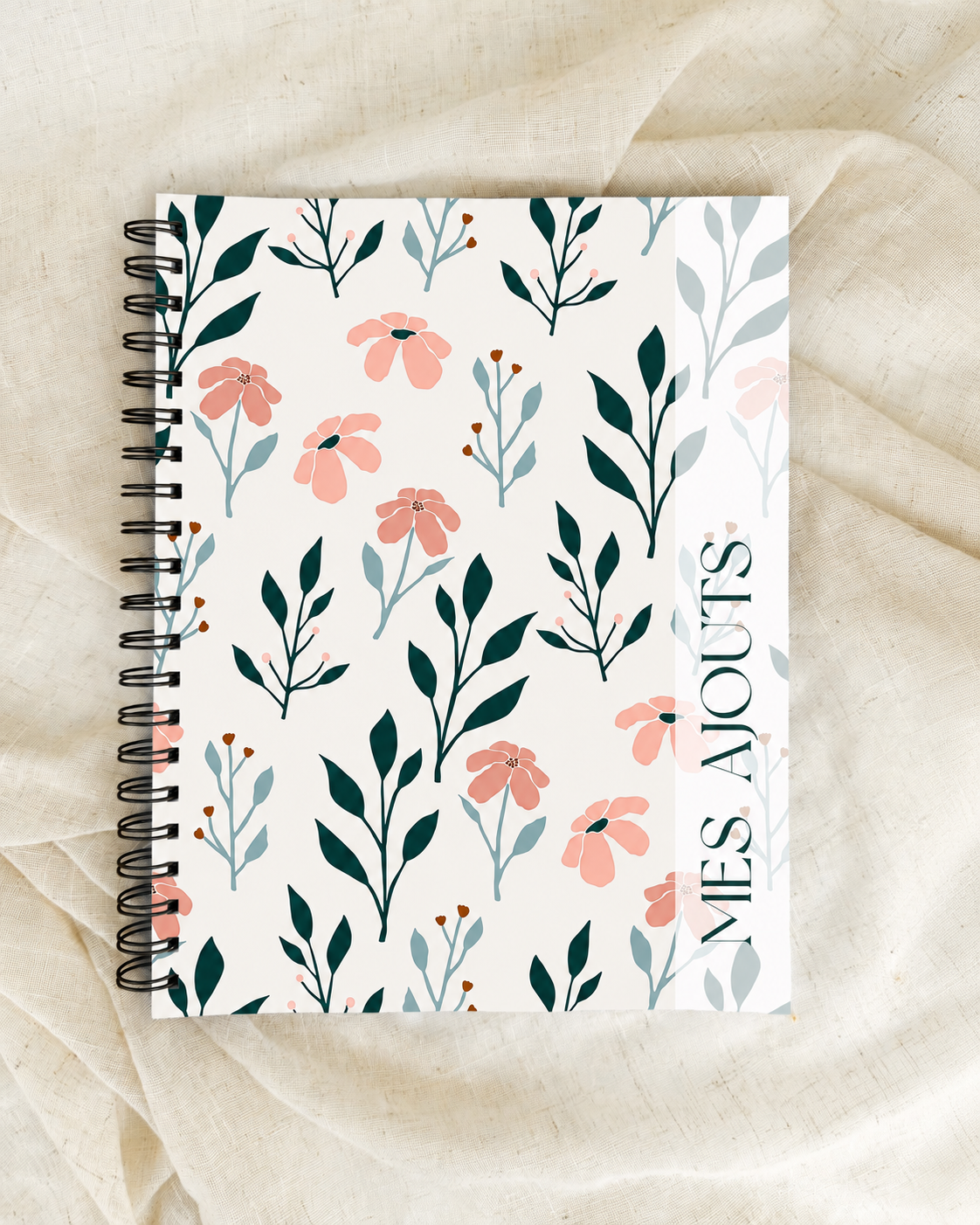 Agenda non-daté 12 mois Flora grand format – page « Mes ajouts »