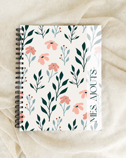 Agenda non-daté 12 mois Flora grand format – page « Mes ajouts »