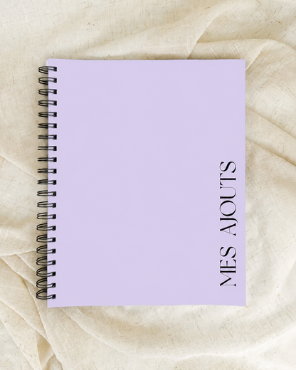 Agenda non-daté 12 mois Lavande Grand format