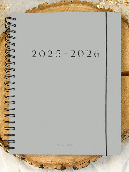Agenda 2025-2026 grand format Greige