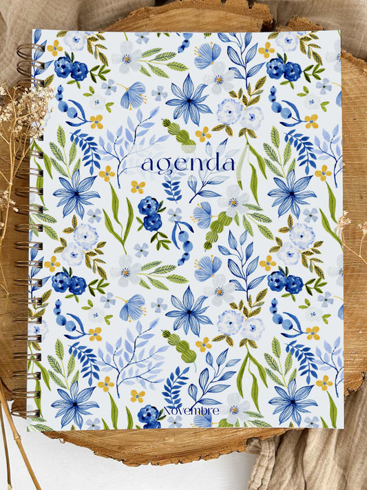Agenda non-daté 12 mois Hydrangea Grand format