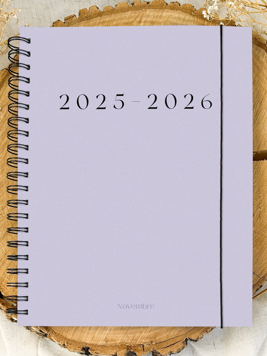 Agenda 2025-2026 grand format Lavande