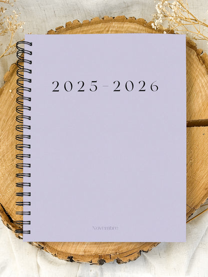 Agenda 2025-2026 grand format Lavande