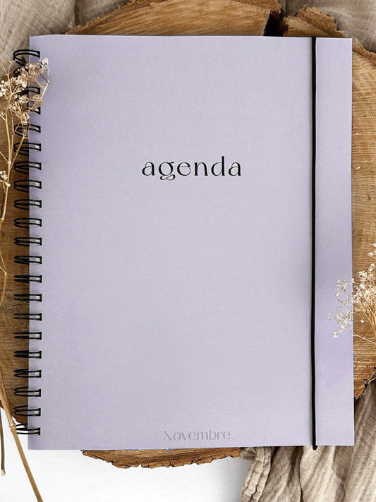 Agenda non-daté 12 mois Lavande