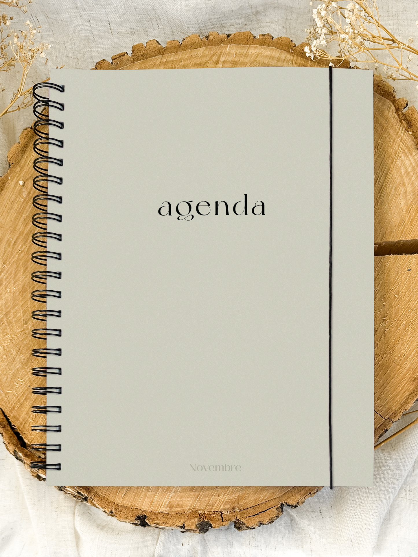 Agenda non-daté 12 mois Greige Grand format