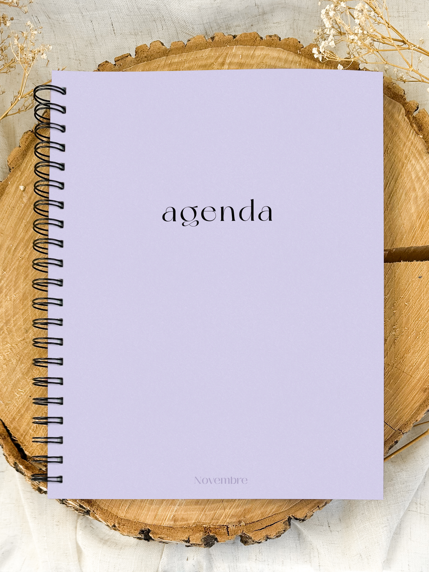 Agenda non-daté 12 mois Lavande Grand format