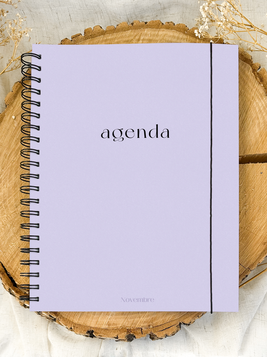 Agenda non-daté 12 mois Lavande Grand format