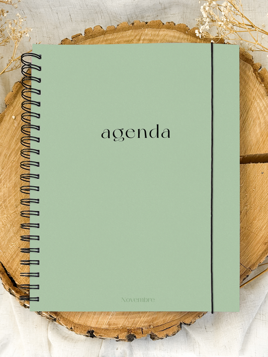 Agenda non-daté 12 mois Sauge Grand format