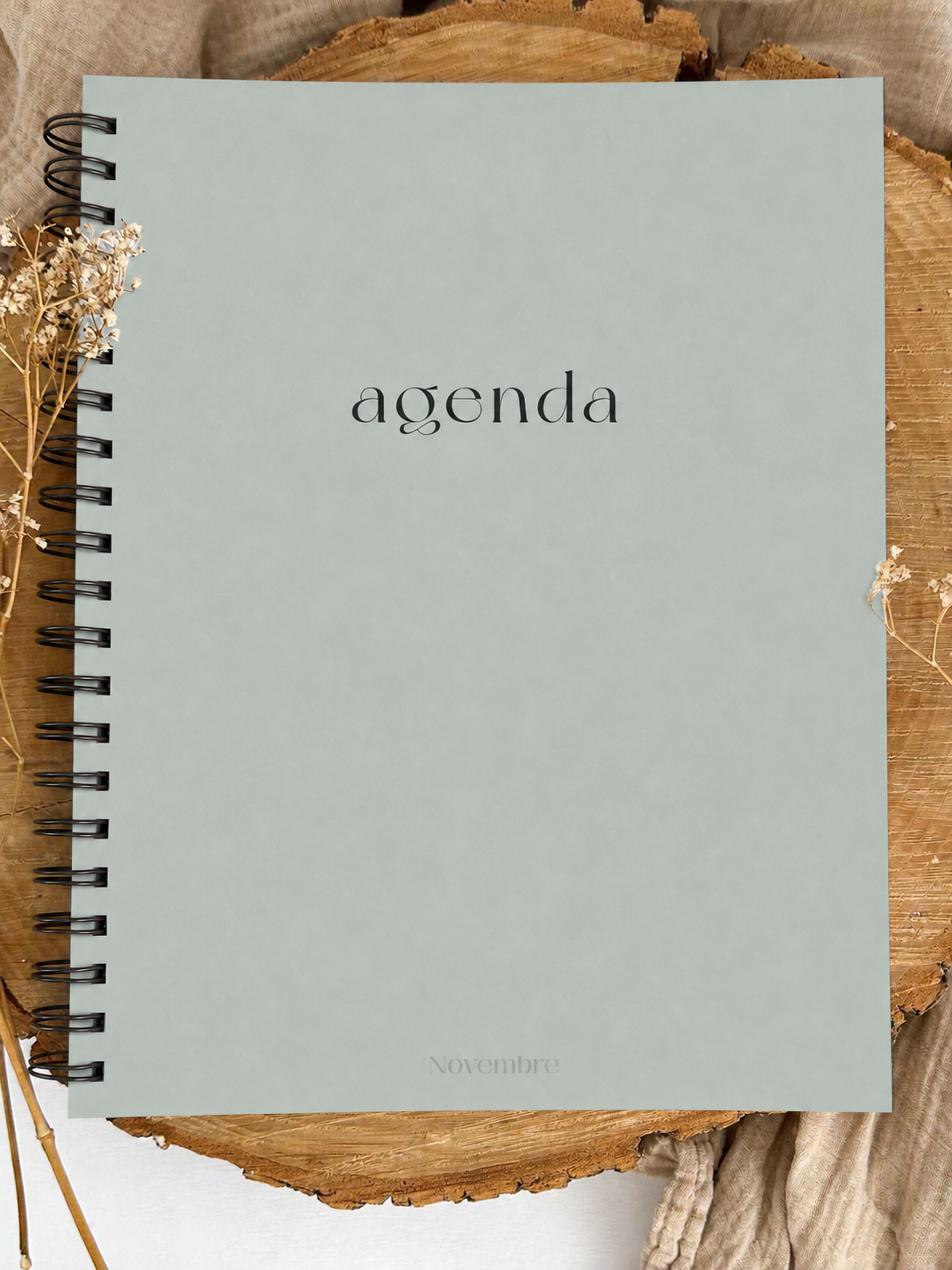 Agenda non-daté 12 mois Greige Grand format
