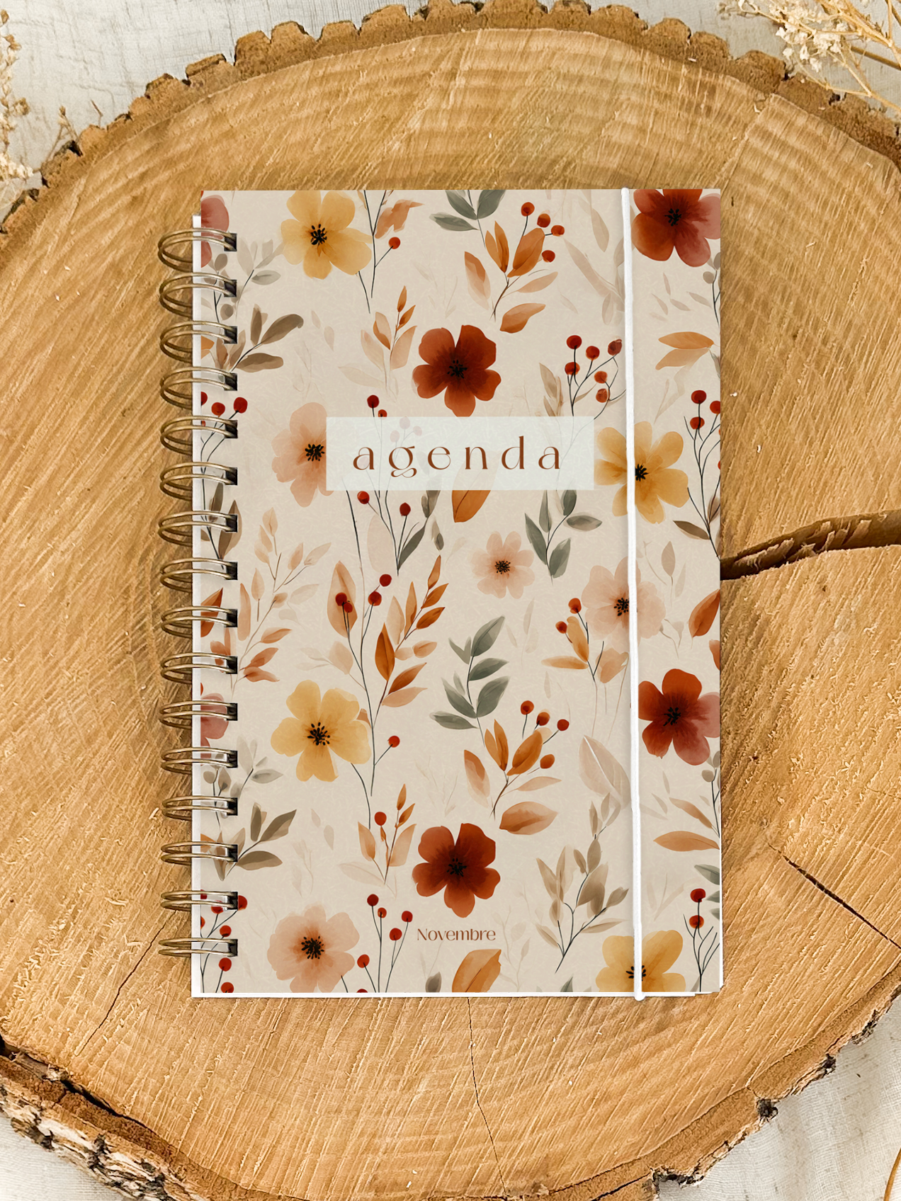 Agenda non-daté 12 mois Cannelle Format de poche