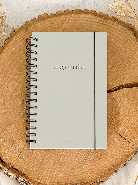 Agenda non-daté 12 mois Greige Format de poche