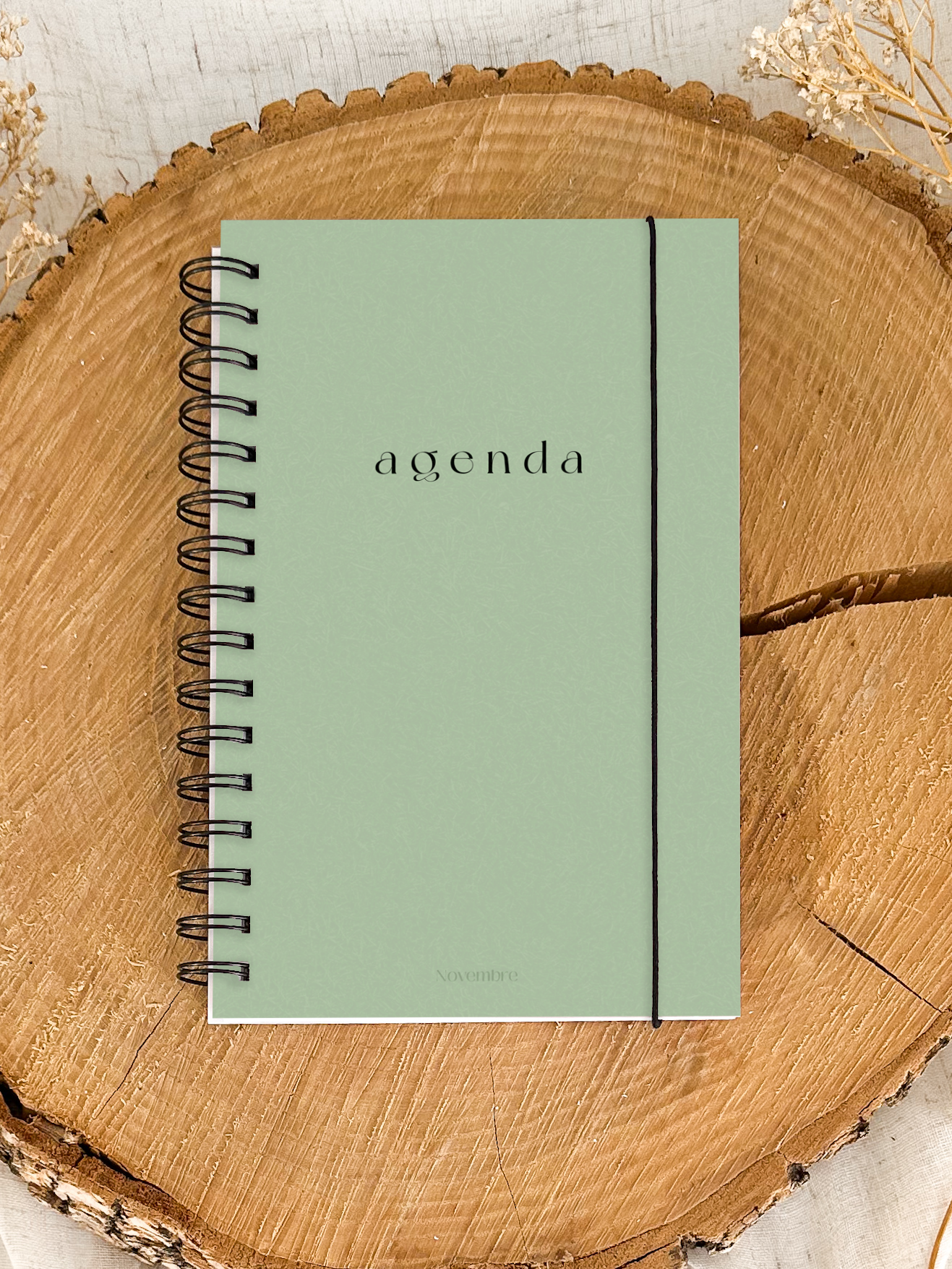 Agenda non-daté 12 mois Sauge Format de poche