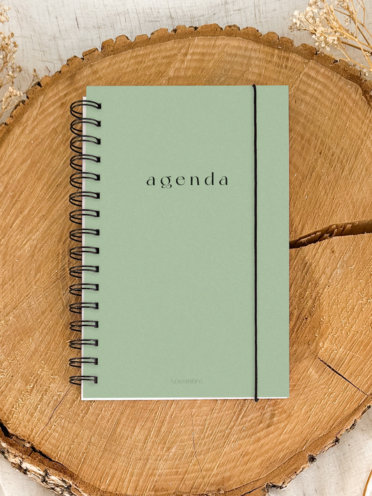 Agenda non-daté 12 mois Sauge Format de poche