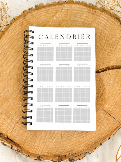 Agenda non-daté 12 mois Sauge Format de poche