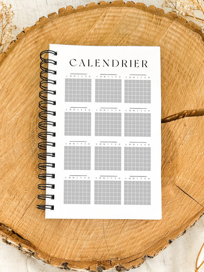 Agenda non-daté 12 mois Jardin d'azur format de poche – calendrier annuel