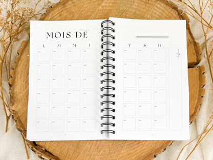 Agenda non-daté 12 mois Sauge Format de poche