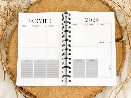Agenda 2026 Flora Format de poche