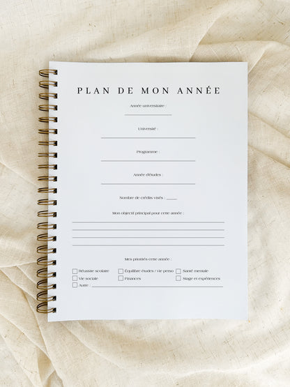 Agenda non-daté 12 mois Boréal Grand format