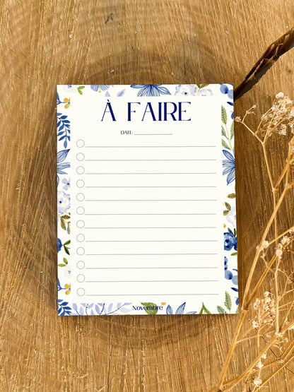 Bloc-notes de liste de choses à faire Hydrangea