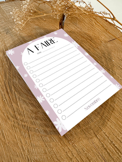 Bloc-notes de liste de choses à faire Rosie