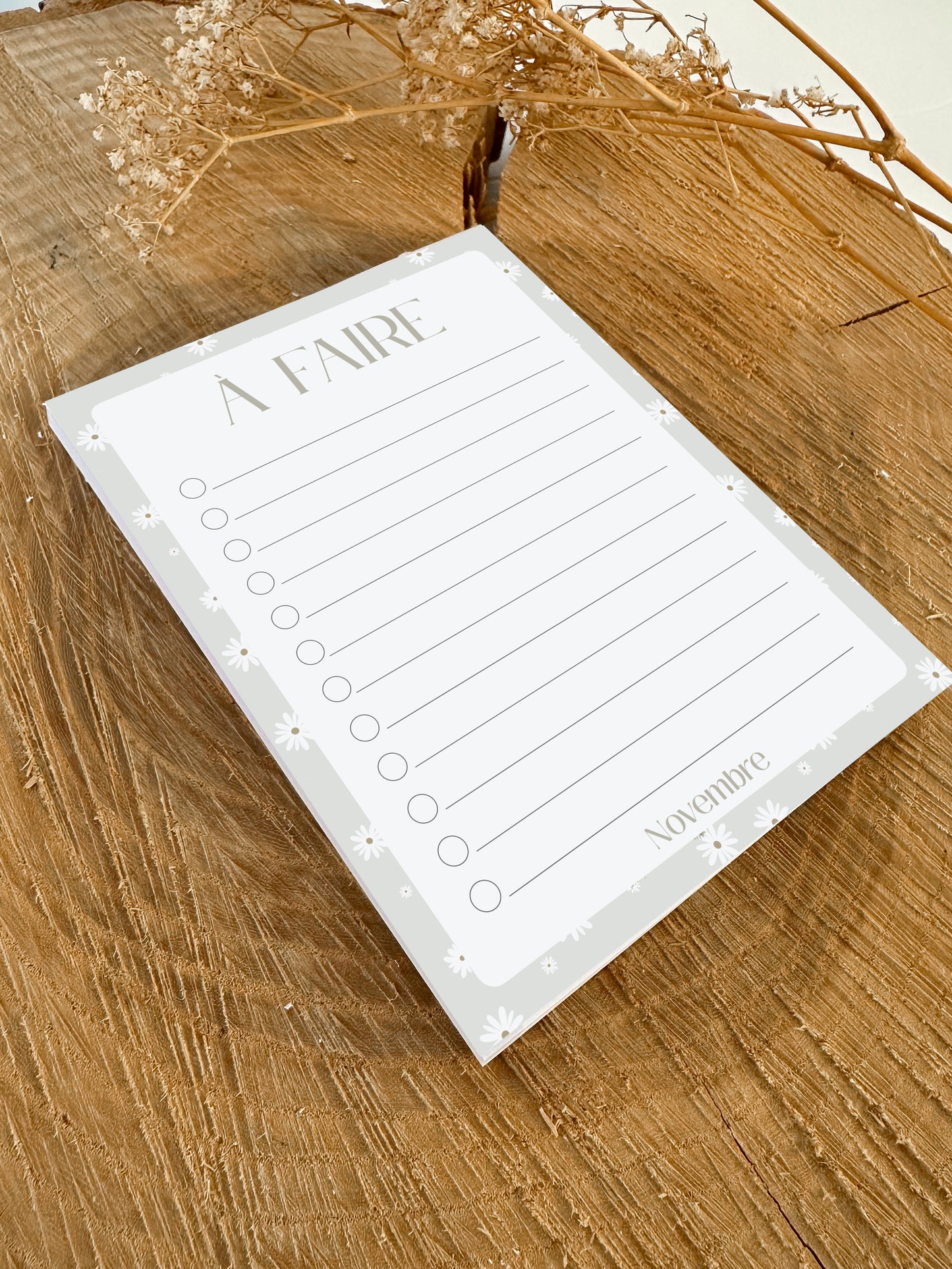 Notepad, to-do list Nordic Flowers