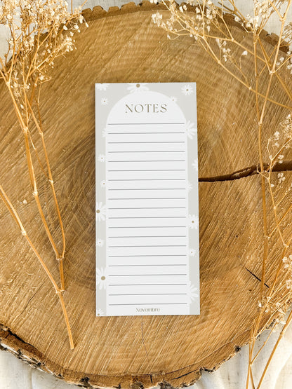 Bloc-Notes Calepin Fleurs Blanches