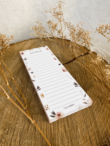 Bloc-Notes Calepin Fleurs Nordiques