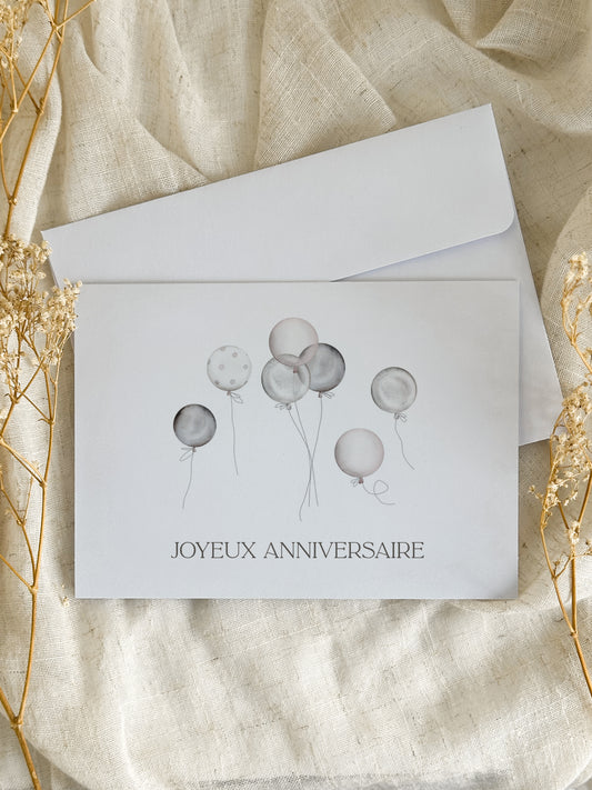 Carte d’anniversaire Ballons