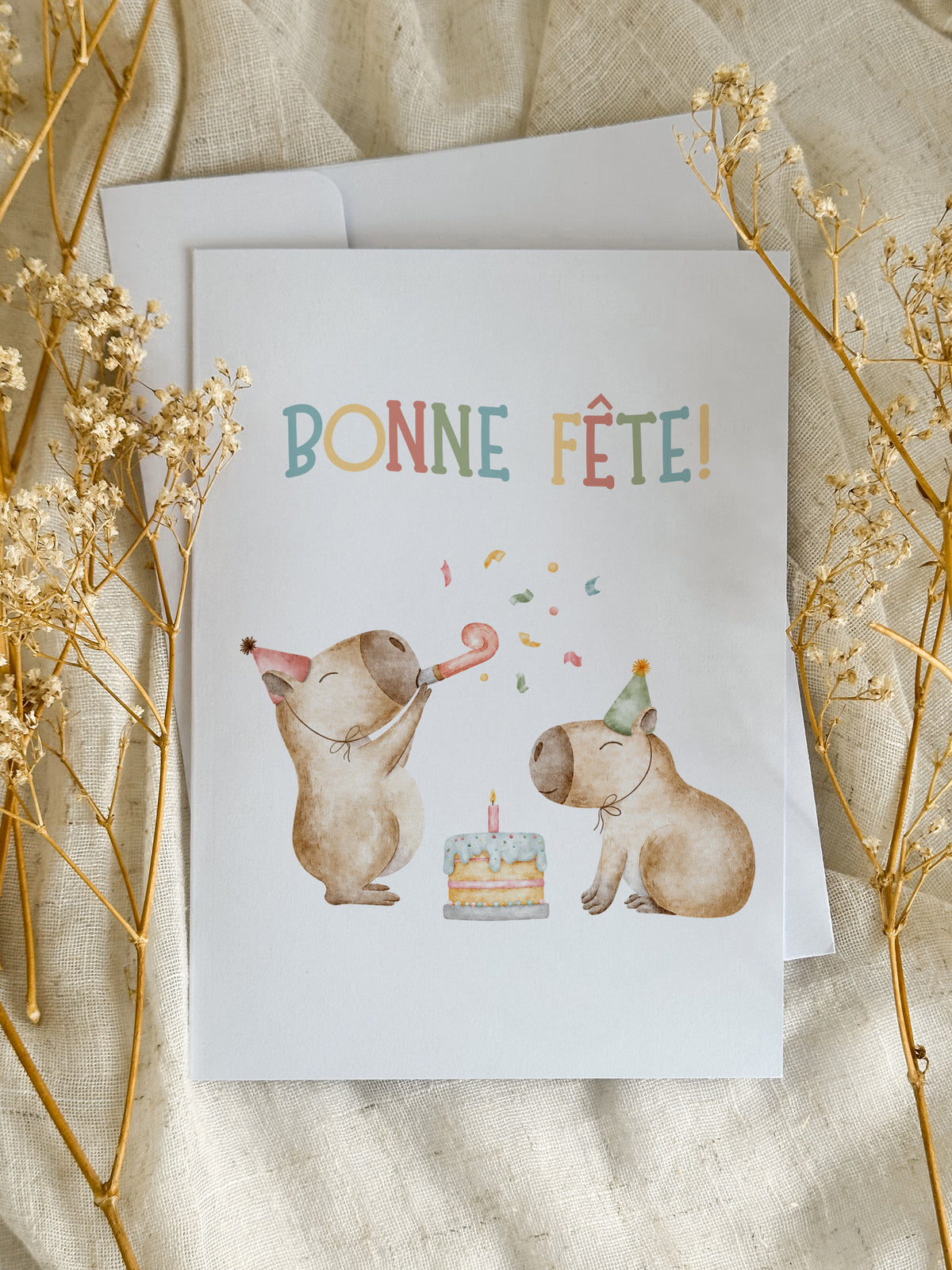 Carte d’anniversaire Capibaras