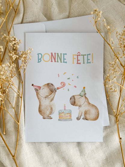 Carte d’anniversaire Capibaras