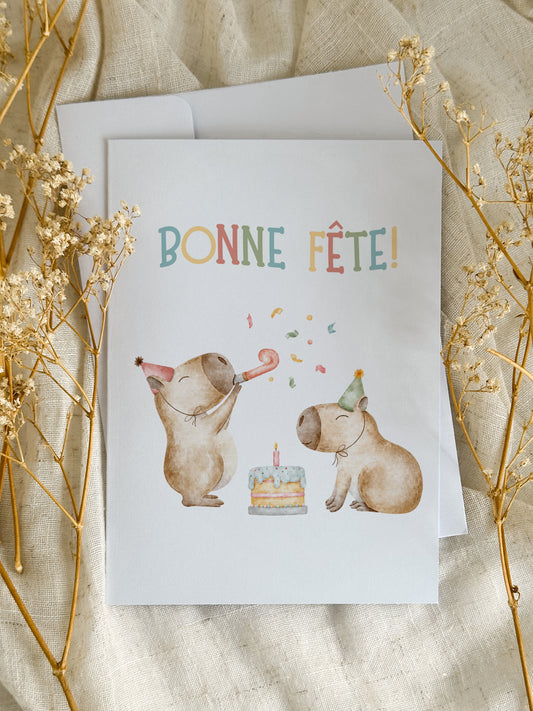 Carte d’anniversaire Capibaras
