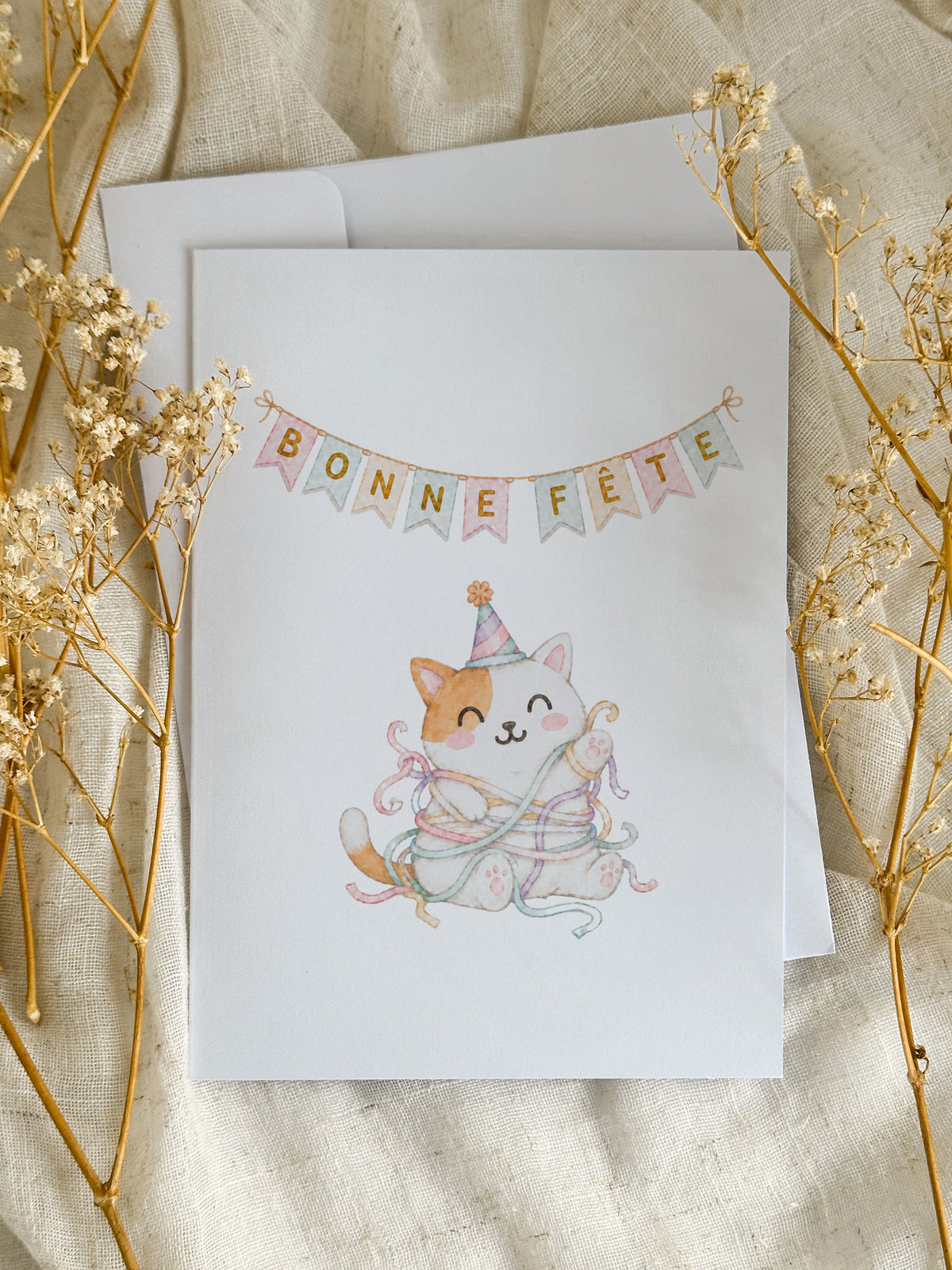 Carte d’anniversaire Chaton