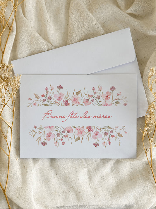 Carte de fête des mères Fleurs sauvages