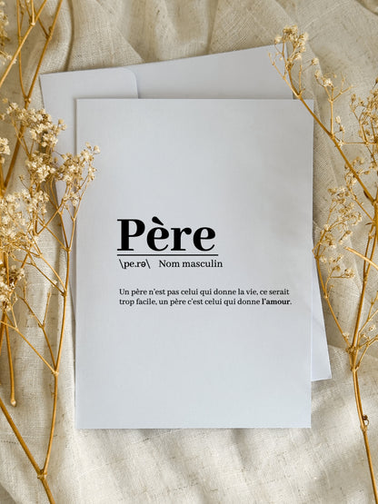 Carte de fête des pères Définition