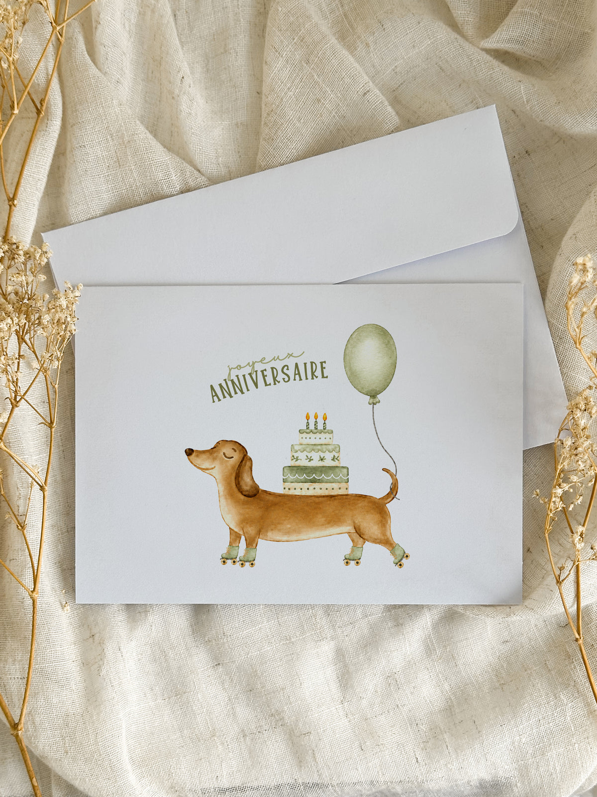 Carte d’anniversaire Teckel
