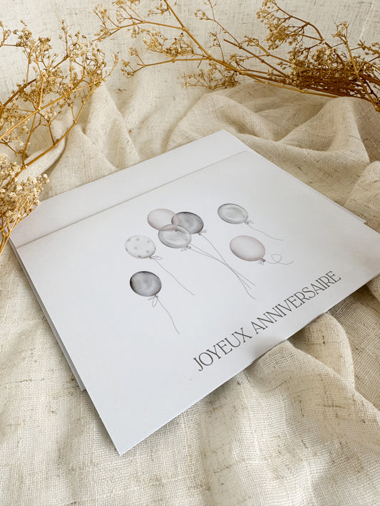 Carte d’anniversaire Ballons