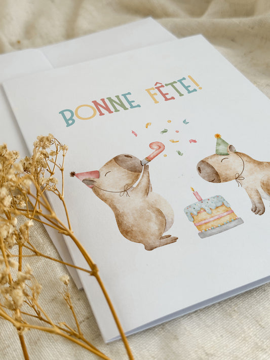 Carte d’anniversaire Capibaras