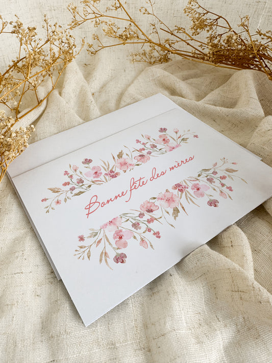 Carte de fête des mères Fleurs sauvages